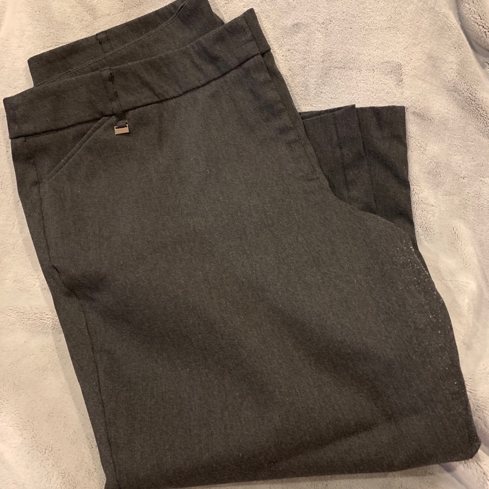 Graphite gray straight leg pants